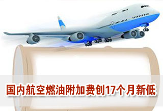 國(guó)內(nèi)航空燃油附加費(fèi)降至百元 創(chuàng)17個(gè)月以來(lái)新低