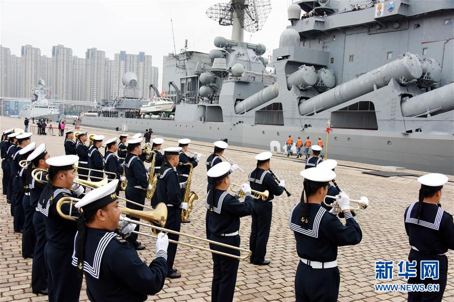 (軍事)(1)中俄“海上聯(lián)合—2019”軍事演習俄方參演艦艇抵達青島