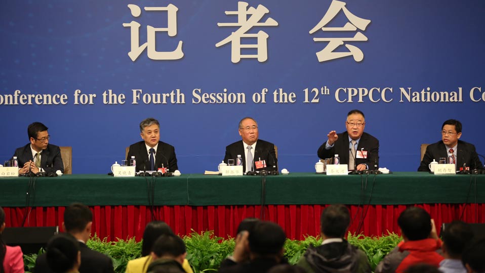解振華、秦大河、吳曉青、胡存智、白巖松答記者問