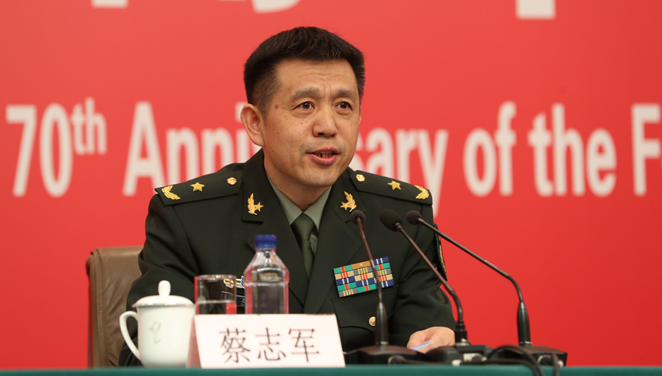 閱兵領(lǐng)導(dǎo)小組辦公室副主任、中央軍委聯(lián)合參謀部作戰(zhàn)局副局長蔡志軍