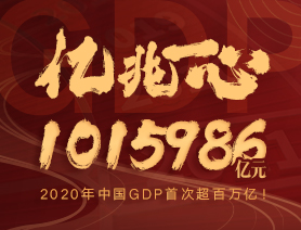 億兆一心！2020年中國GDP首次超百萬億！